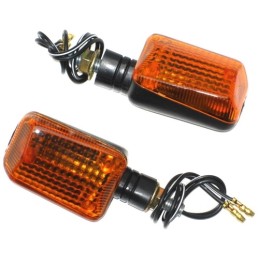 Scooter Motorcycle Quad ATV Turn Signals Short Arm Orange Shade M8
