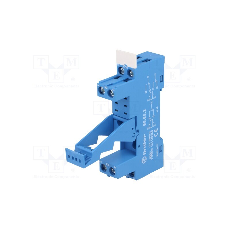 1 pcs x FINDER - 95.85.3SPA - Socket, 10A, 250VAC, for DIN rail mounting, screw terminals, IP20