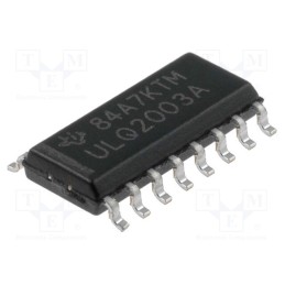 1 pcs x TEXAS INSTRUMENTS - ULQ2003AD - IC: driver, darlington,transistor array, SO16, 0.5A, 50V, Ch: 7