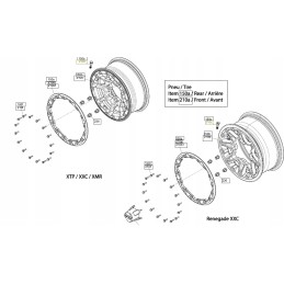 Rim valve can am outlander renegade maverick 705400193 705400067