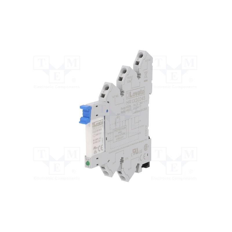 1 pcs x LOVATO ELECTRIC - HRA101CE024S - Relay: interface, SPDT, Ucoil: 24VAC,24VDC, 6A, 6A/250VAC, 6A/30VDC