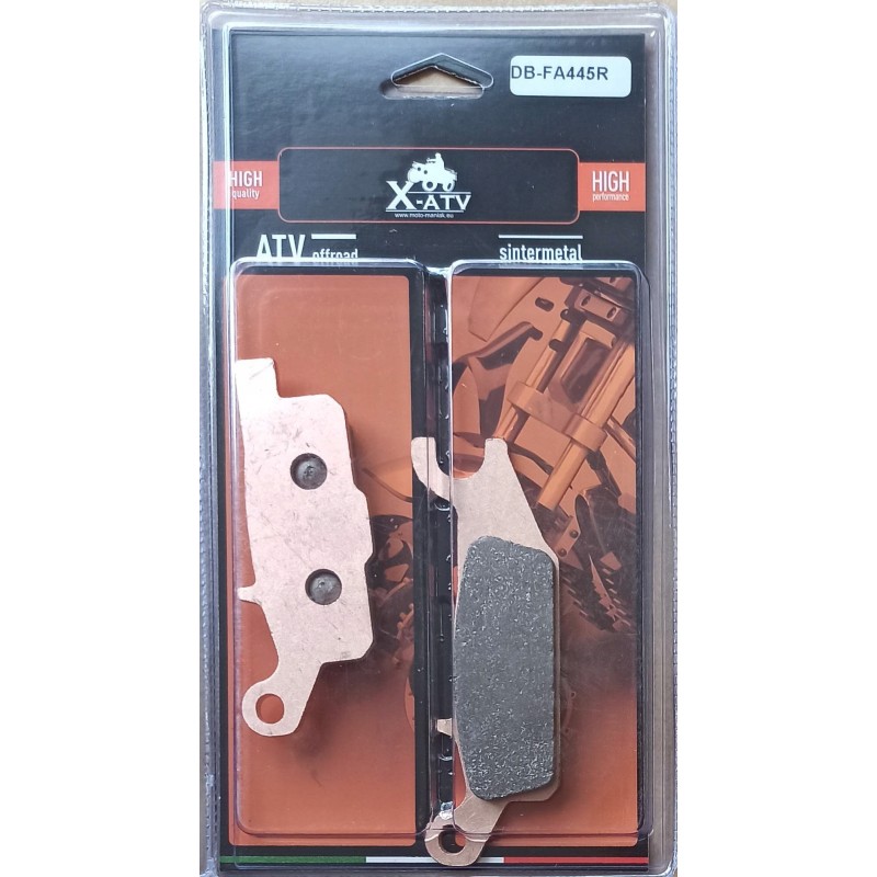 Brake pads yamaha grizzly 550 700 rear left side fa445r db2157 3b4 w