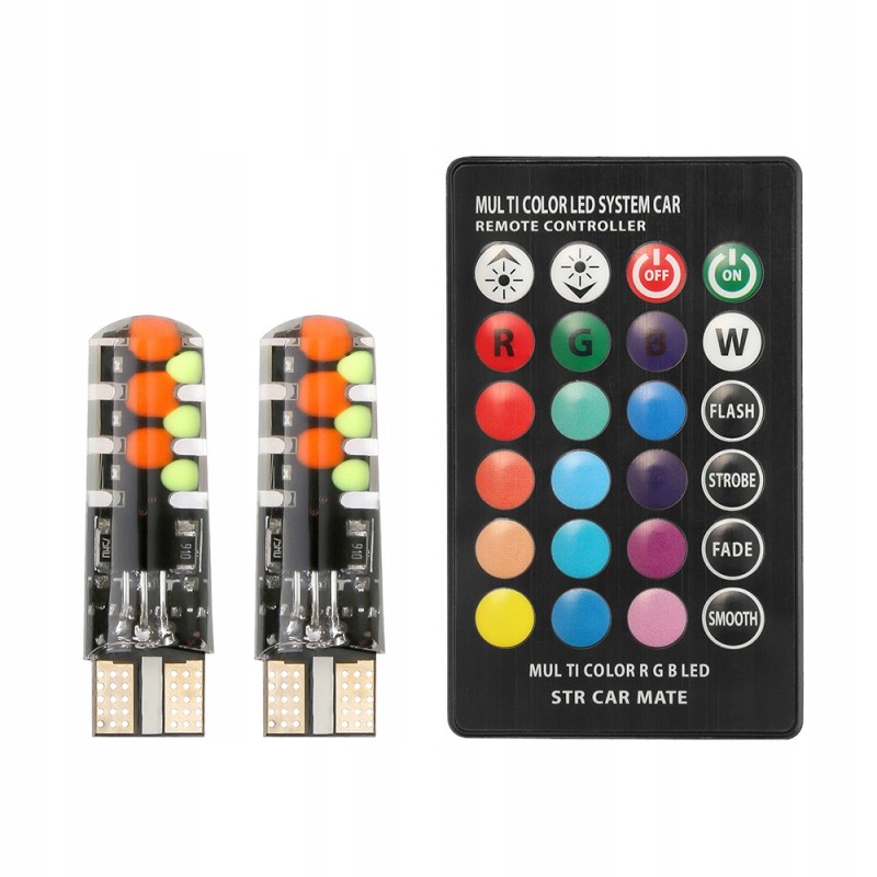 Bulbs w3w w5w w10w w16w led t10 r10 rgb remote control