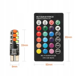 Bulbs w3w w5w w10w w16w led t10 r10 rgb remote control