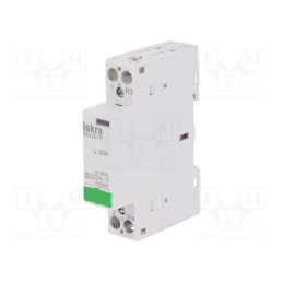 1 pcs x ISKRA - 30.046.009 - Contactor: 2-pole installation, 20A, 230VAC, NC + NO