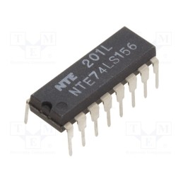 1 pcs x NTE Electronics - NTE74LS156 - IC: digital, decoder,demultiplexer, Ch: 2, DIP16, TTL