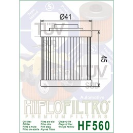 Hiflo oil filter hf 560 can am ds 450 2008 2012