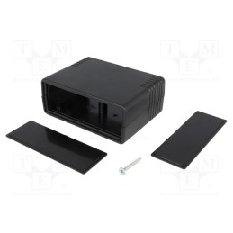 1 pcs x MASZCZYK - KM-35BN BK - Enclosure: with panel, X: 64.5mm, Y: 89.3mm, Z: 36mm, ABS, black