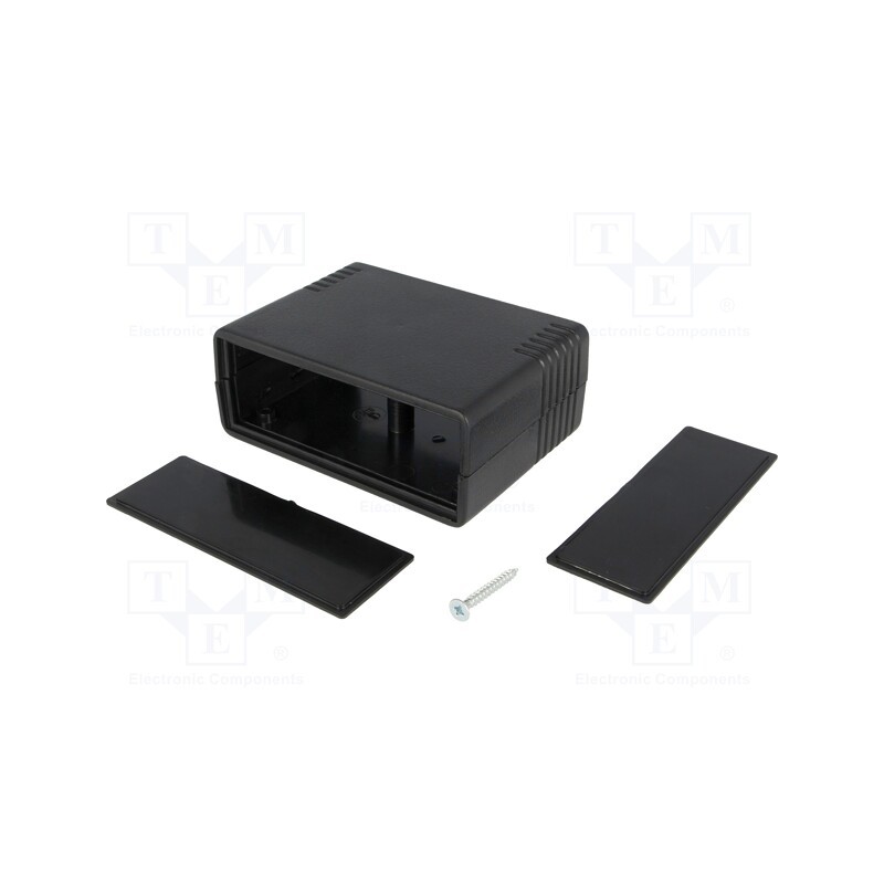 1 pcs x MASZCZYK - KM-35BN BK - Enclosure: with panel, X: 64.5mm, Y: 89.3mm, Z: 36mm, ABS, black