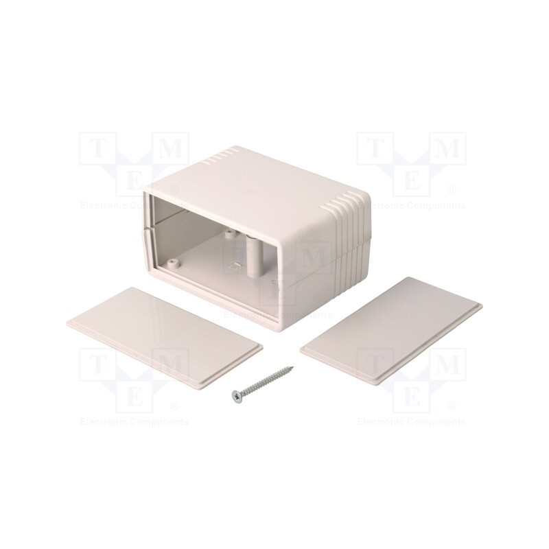 1 pcs x MASZCZYK - KM-48BN GY - Enclosure: with panel, X: 89mm, Y: 64mm, Z: 47mm, ABS, grey