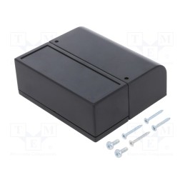 1 pcs x MASZCZYK - KM-123IBK - Enclosure: wall mounting, X: 85.1mm, Y: 96.6mm, Z: 35.7mm, ABS, black