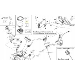 Can Am Renegade Outlander Counter Button 710001473 710001417