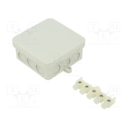 1 pcs x OBO BETTERMANN - A 11 5 - Enclosure: junction box, X: 85mm, Y: 85mm, Z: 40mm, polyetylene, IP55