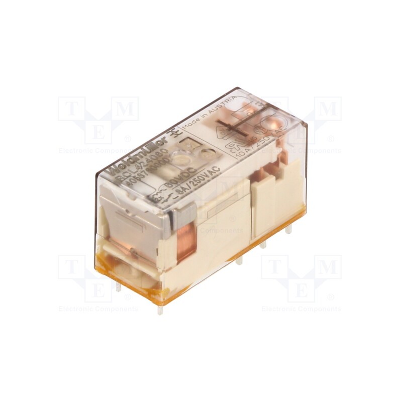 1 pcs x WEIDMu00dcLLER - 4058760000 - Relay: electromagnetic, DPDT, Ucoil: 60VDC, 8A, max.250VAC, 8.3kΩ