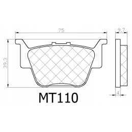 Brake pads honda trx 420 450 650 680 rancher