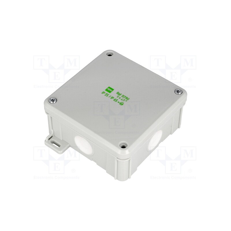 1 pcs x ELEKTRO-PLAST NASIELSK - 0290-80 - Enclosure: junction box, X: 98mm, Y: 98mm, Z: 46mm, wall mount, IP55
