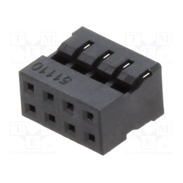 10 pcs x MOLEX - 511100850 - Plug, wire-wire/PCB, female, Milli-Grid, 2mm, PIN: 8, w/o contacts