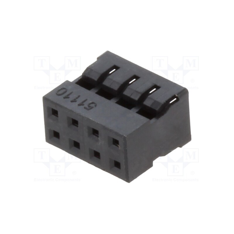 10 pcs x MOLEX - 511100850 - Plug, wire-wire/PCB, female, Milli-Grid, 2mm, PIN: 8, w/o contacts