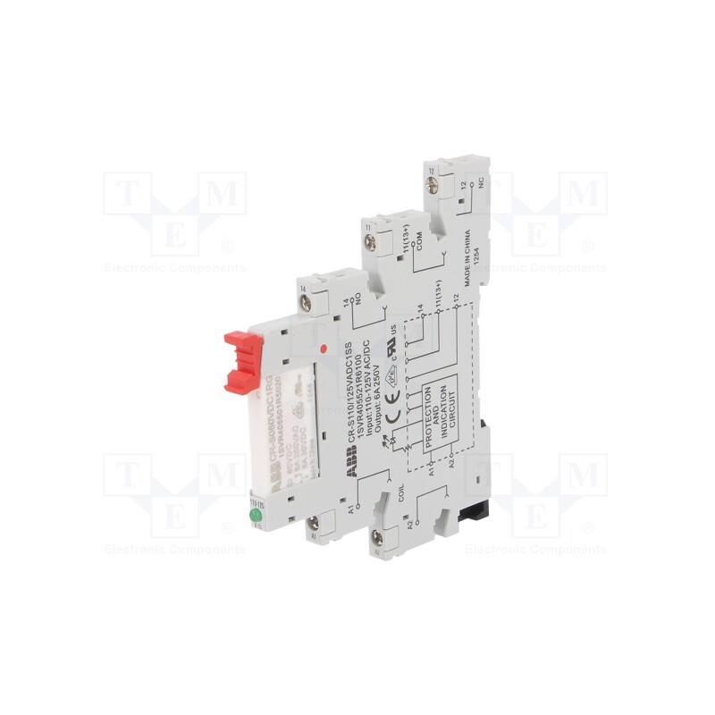 1 pcs x ABB - 1SVR405541R6120 - Relay: interface, SPDT, Ucoil: 110VAC,110VDC, Series: CR-S