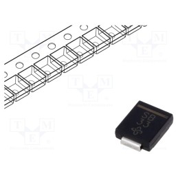 5 pcs x VISHAY - S3B-E3/57T - Diode: rectifying, SMD, 100V, 3A, 2.5us, SMC, Ufmax: 1.15V, Ifsm: 100A