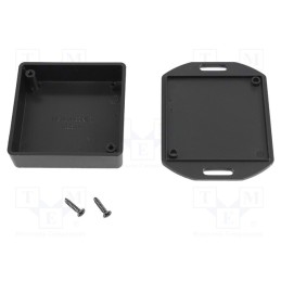 1 pcs x HAMMOND - 1551TFLBK - Enclosure: multipurpose, X: 60mm, Y: 60mm, Z: 20mm, with fixing lugs