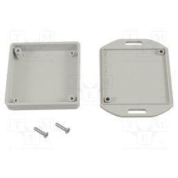 1 pcs x HAMMOND - 1551TTFLGY - Enclosure: multipurpose, X: 60mm, Y: 60mm, Z: 15mm, with fixing lugs