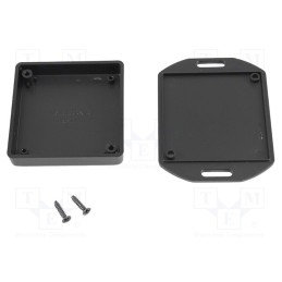 1 pcs x HAMMOND - 1551TTFLBK - Enclosure: multipurpose, X: 60mm, Y: 60mm, Z: 15mm, with fixing lugs