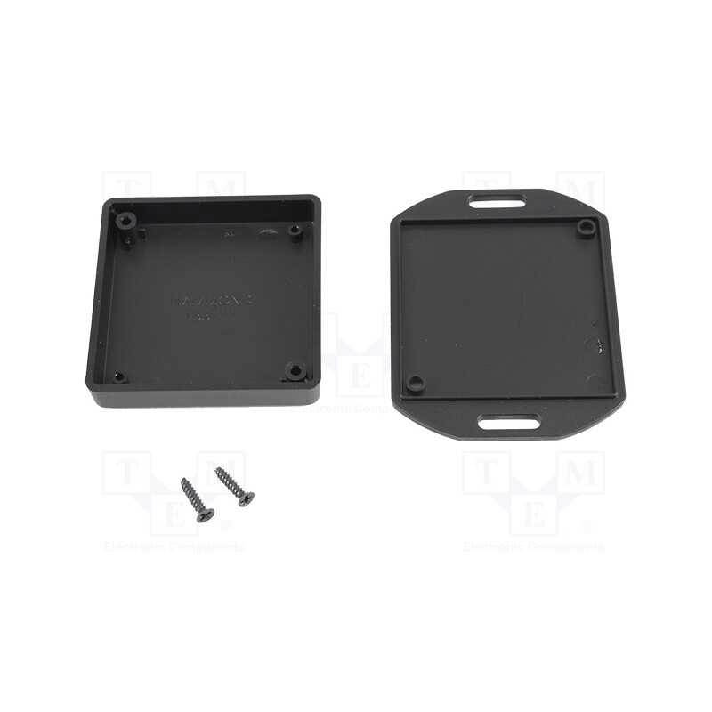 1 pcs x HAMMOND - 1551TTFLBK - Enclosure: multipurpose, X: 60mm, Y: 60mm, Z: 15mm, with fixing lugs