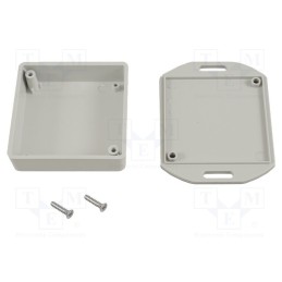 1 pcs x HAMMOND - 1551TFLGY - Enclosure: multipurpose, X: 60mm, Y: 60mm, Z: 20mm, with fixing lugs