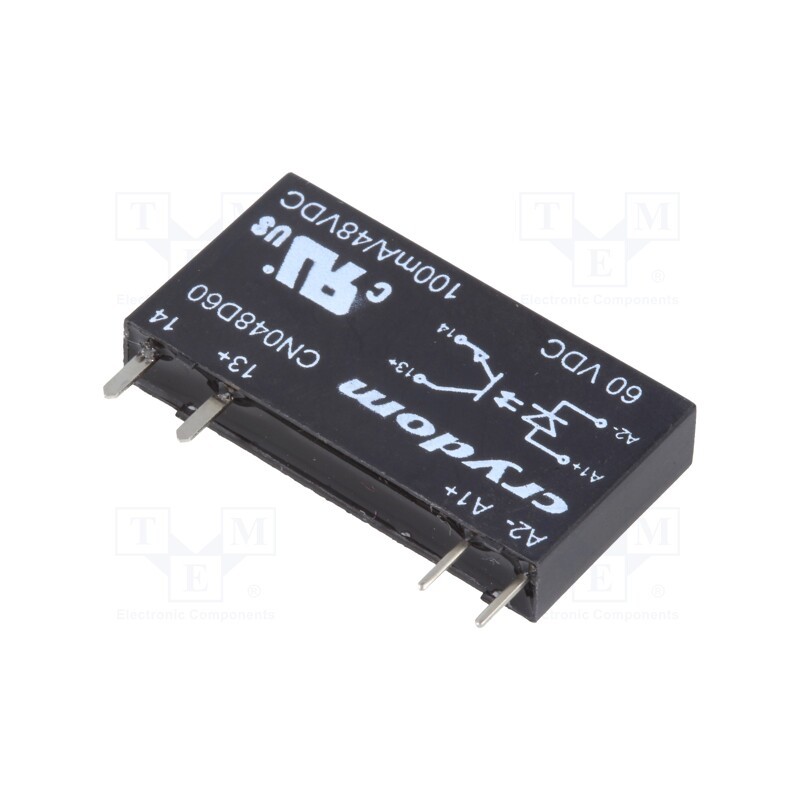 1 pcs x SENSATA / CRYDOM - CN048D60 - Relay: solid state, Ucntrl: 38÷72VDC, 100mA, 0÷48VDC, THT, SIP