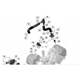 O ring with washer for thermostat CAN AM 420927837