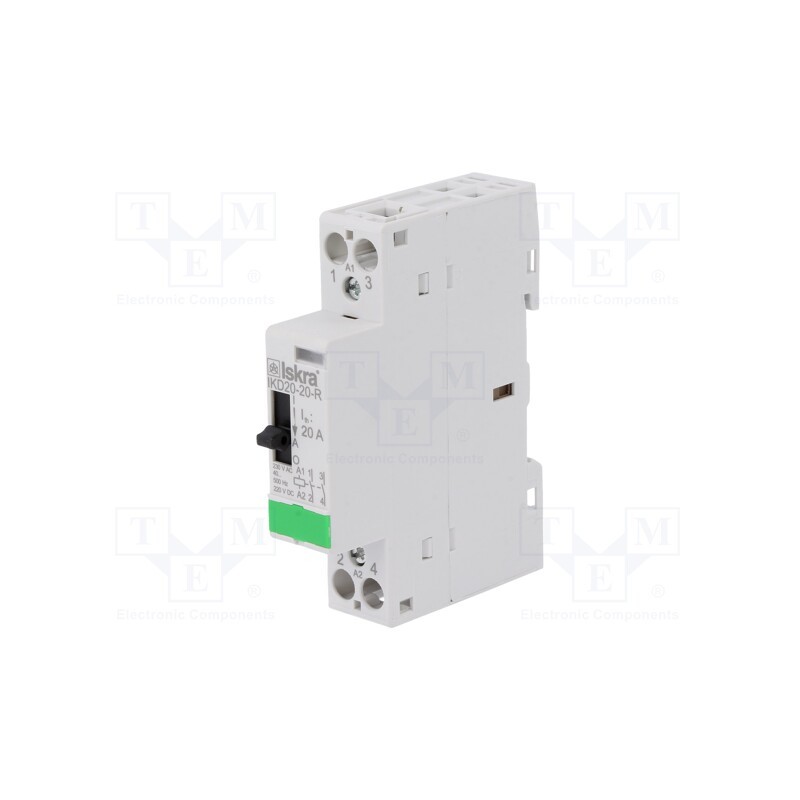 1 pcs x ISKRA - 30.046.381 - Contactor: 2-pole installation, 20A, 230VAC,220VDC, NO x2