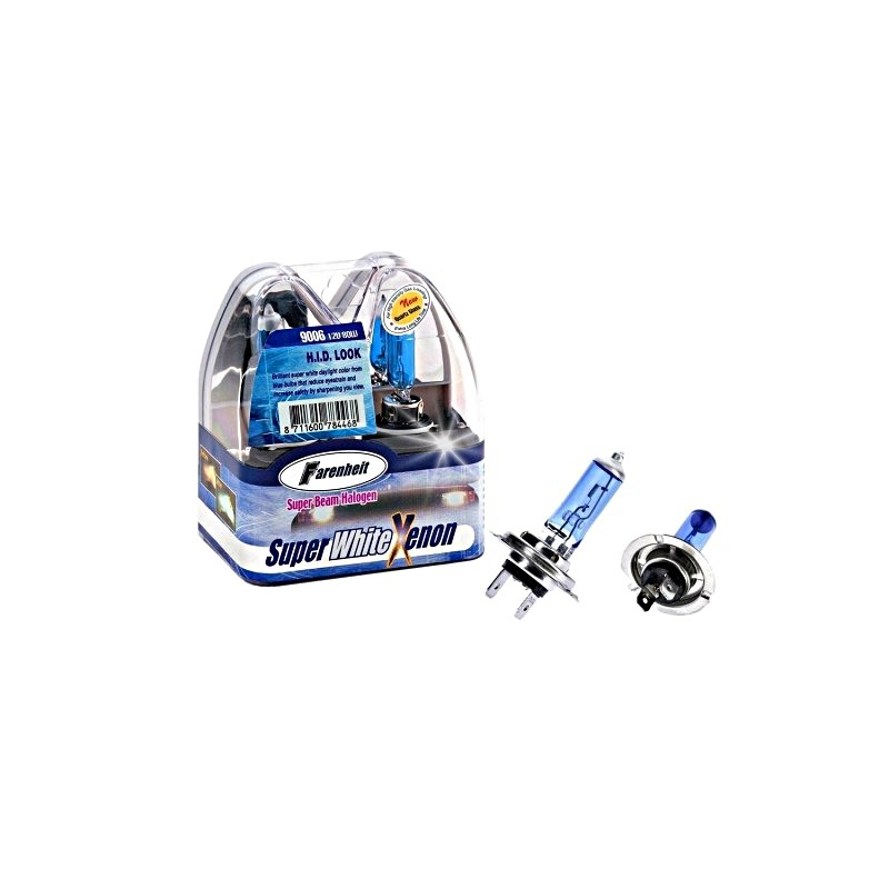 Super white xenon farenheit bulbs h4 60 55w