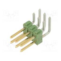 10 pcs x TE Connectivity - 826634-3 - Pin header, pin strips, AMPMODU MOD II, male, PIN: 6, angled 90°