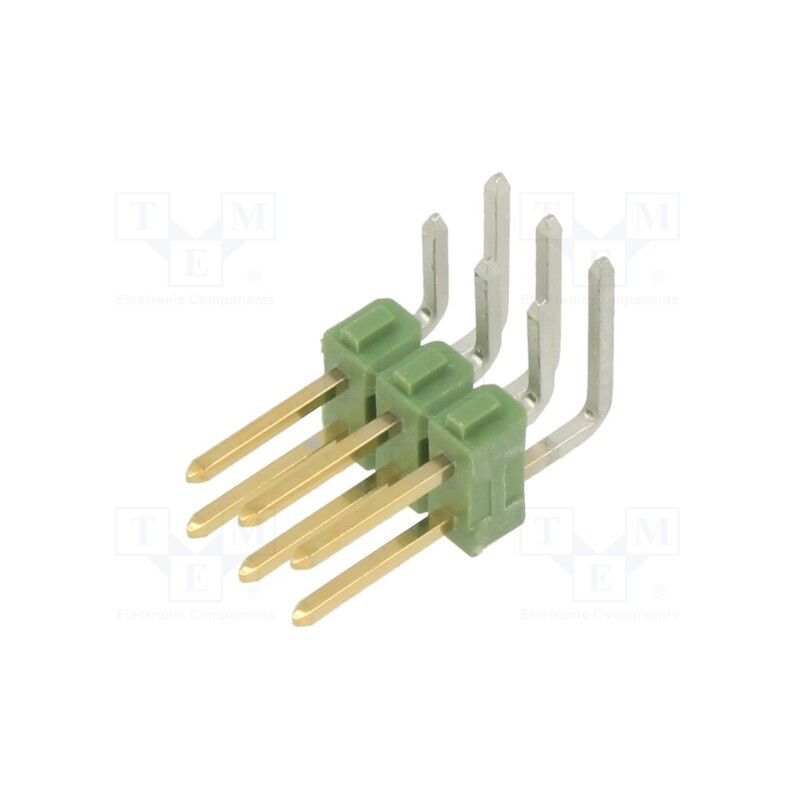 10 pcs x TE Connectivity - 826634-3 - Pin header, pin strips, AMPMODU MOD II, male, PIN: 6, angled 90°