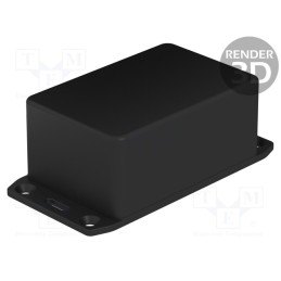 1 pcs x HAMMOND - 1591LSFLBK - Enclosure: multipurpose, X: 56mm, Y: 85mm, Z: 39mm, 1591S, ABS, black