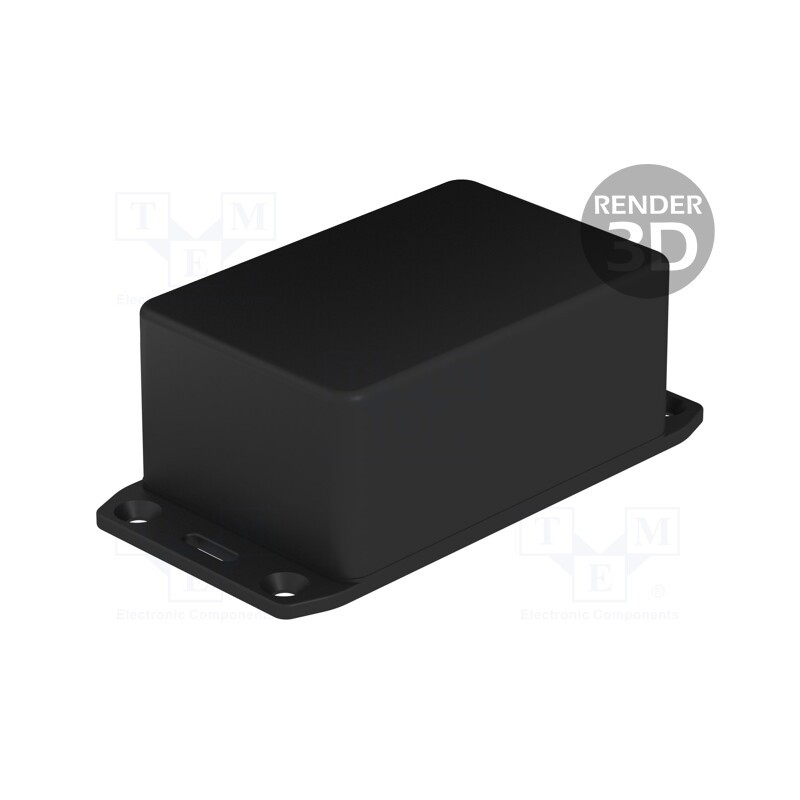 1 pcs x HAMMOND - 1591LSFLBK - Enclosure: multipurpose, X: 56mm, Y: 85mm, Z: 39mm, 1591S, ABS, black