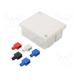1 pcs x JONEX - PK-105 WHITE - Enclosure: junction box, X: 80mm, Y: 95mm, Z: 40mm, wall mount, IP54