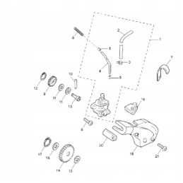 Yamaha tzr dt am6 engine, oil pump intermediate wheel