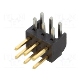 10 pcs x MOLEX - 877600616 - MGrid Hdr D.R. RA .38AuLF 6Ckt