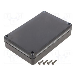 1 pcs x MASZCZYK - KM-78BKTRS - Enclosure: multipurpose, X: 80mm, Y: 120mm, Z: 27mm, ABS, black