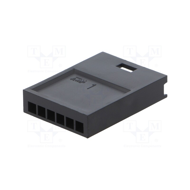 10 pcs x TE Connectivity - 280630 - AMPMODU II COSI PIN HSG, SGL ROW, 6 POS.