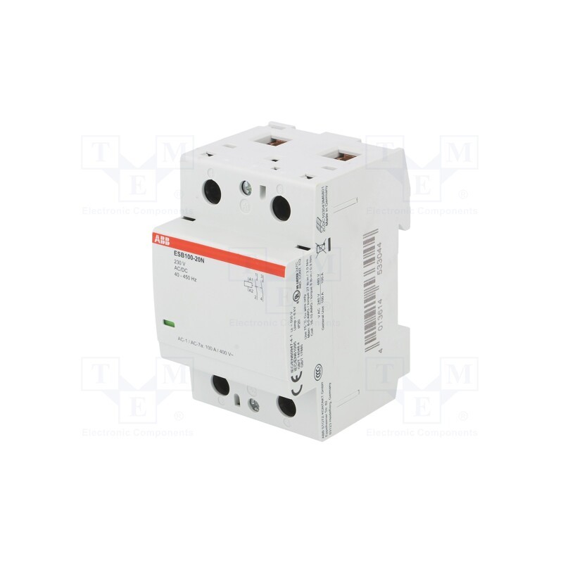 1 pcs x ABB - 1SAE361111R0620 - Contactor: 2-pole installation, 100A, 230VAC,230VDC, NO x2
