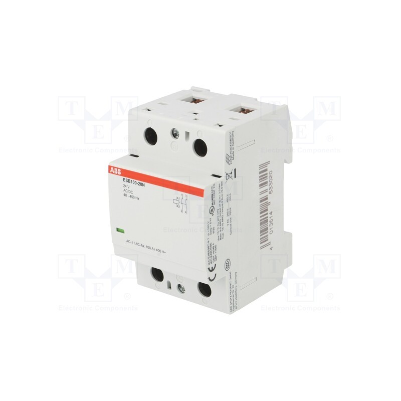 1 pcs x ABB - 1SAE361111R0120 - Contactor: 2-pole installation, 100A, 24VAC,24VDC, NO x2