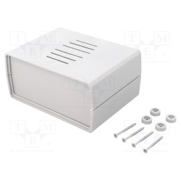 1 pcs x KRADEX - Z3JW - Enclosure: with panel, vented, X: 148.6mm, Y: 110mm, Z: 71mm, grey