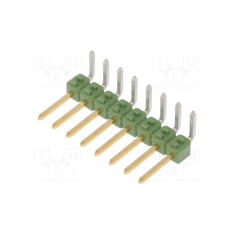 10 pcs x TE Connectivity - 826631-8 - Pin header, pin strips, AMPMODU MOD II, male, PIN: 8, angled 90°