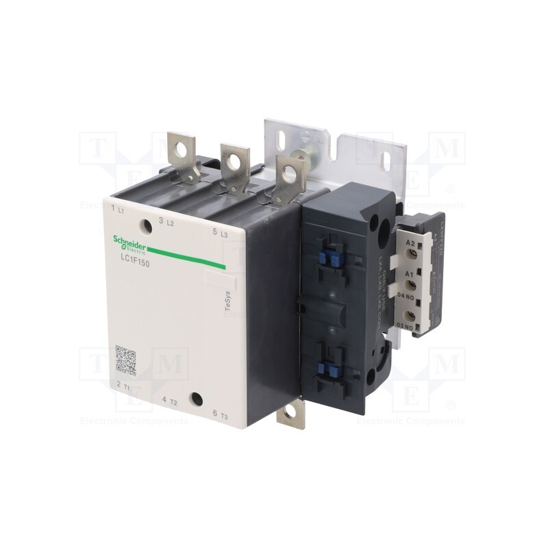 1 pcs x SCHNEIDER ELECTRIC - LC1F150M7 - Contactor: 3-pole, NO x3, 220VAC, 150A, for DIN rail mounting