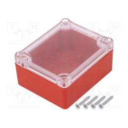1 pcs x KRADEX - Z54PH ABS RED - Enclosure: multipurpose, X: 74mm, Y: 89mm, Z: 41mm, ABS, red, gasket