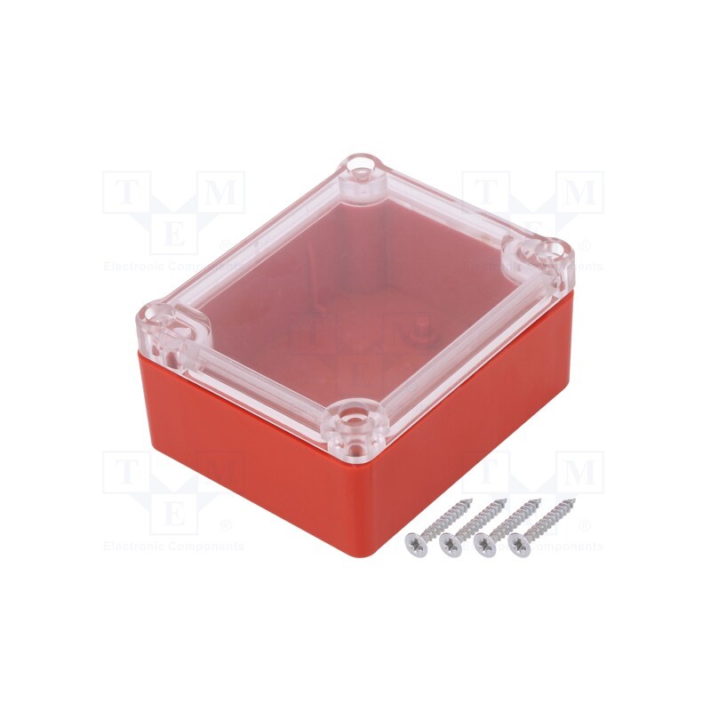 1 pcs x KRADEX - Z54PH ABS RED - Enclosure: multipurpose, X: 74mm, Y: 89mm, Z: 41mm, ABS, red, gasket