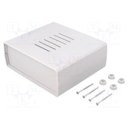 1 pcs x KRADEX - Z4AJW - Enclosure: with panel, vented, X: 159mm, Y: 139mm, Z: 59mm, grey